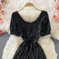 Glänzendes Pailletten langes Kleid Modekleid 507