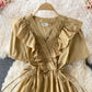 Süßes A-Linie V-Ausschnitt kurzes Kleid Modekleid 549
