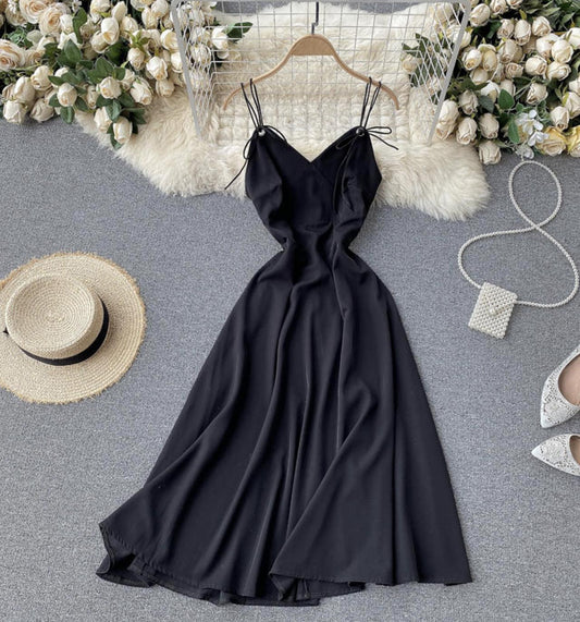 Simple A line short dress fashion dress  678