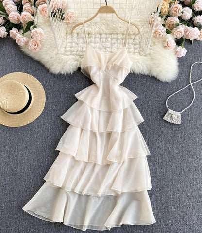 Cute A line dress fashion dress  667