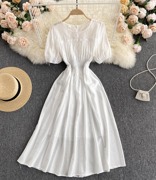 Simple A line dress fashion dress  665