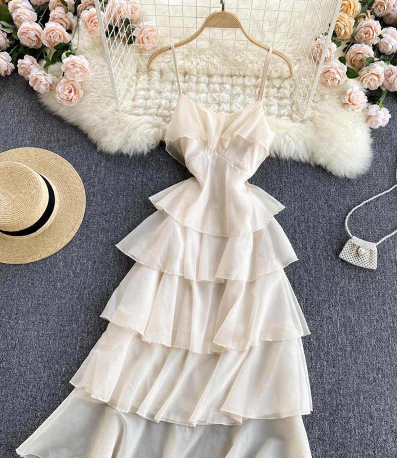 Cute A line dress fashion dress  667