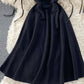 Black A line short dress fashion dress  656