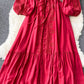 Stylish v neck lace long sleeve dress fashion dress  588