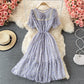 Sweet A line floral short dress fashion dress  565