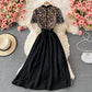 Black lace A line dress fashion dress  506