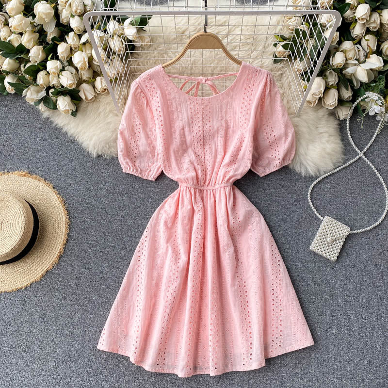 Süßes kurzes Kleid in A-Linie Modekleid 638
