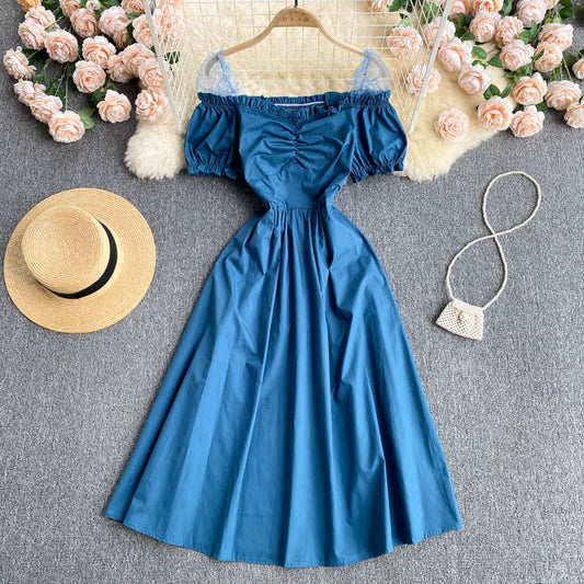 Stylish A line short sleeve dress fashion dress  552