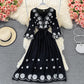 Cute A line embroidered dress  639