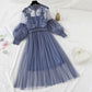Cute lace long sleeve dress fashion dress  652