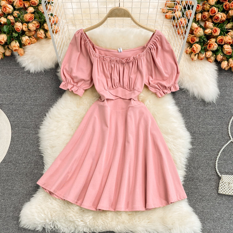 Süßes kurzes Kleid in A-Linie Modekleid 539