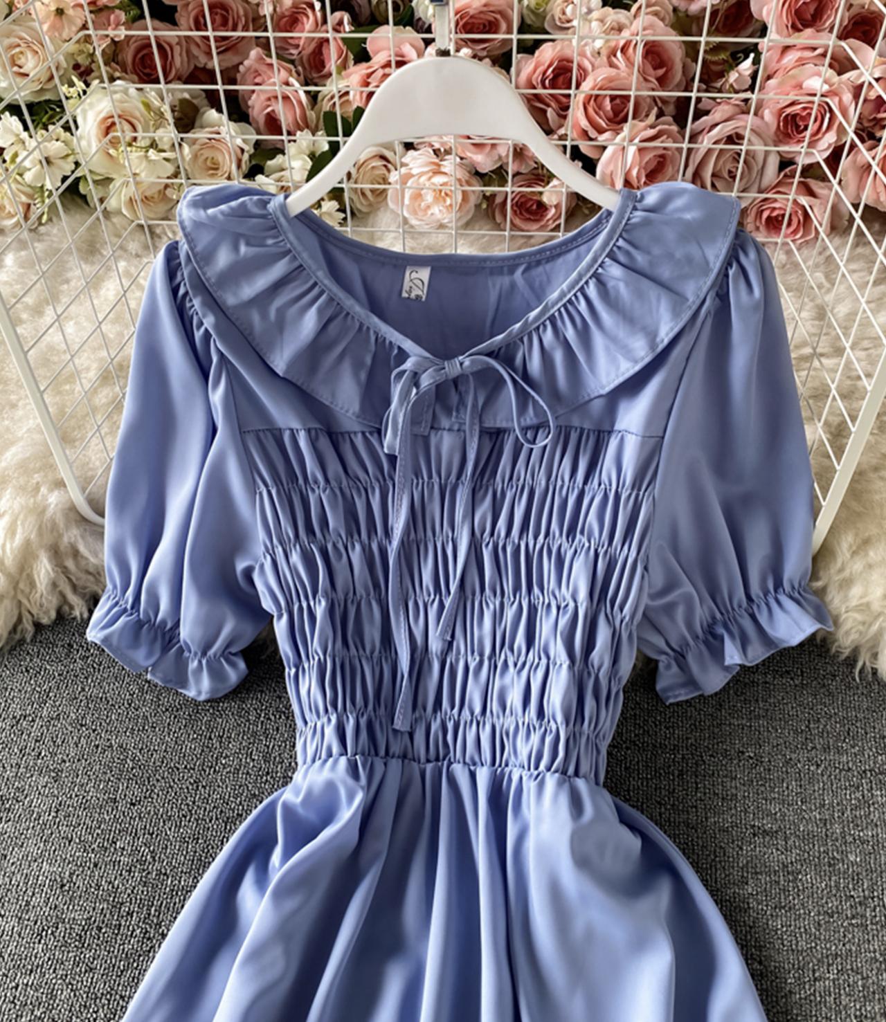 Süßes kurzes Kleid in A-Linie Modekleid 688