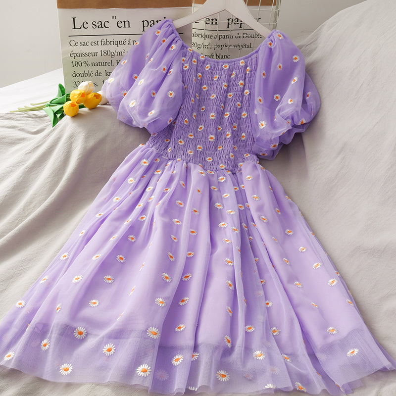 Cute A line little daisy dress  499