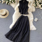 Black two pieces dress fashion dress  663