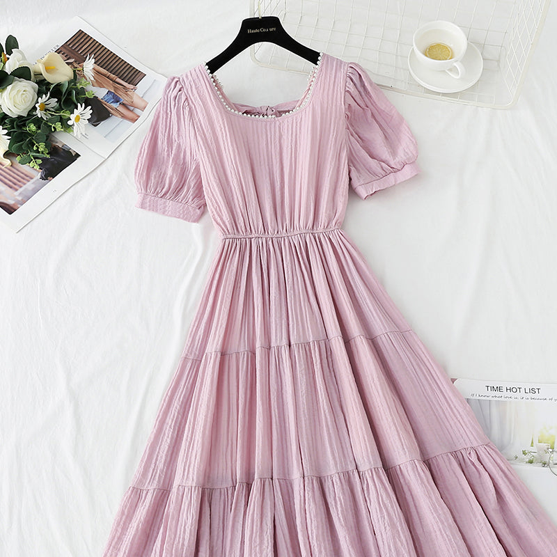 Süßes kurzes Kleid in A-Linie Modekleid 479