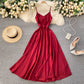 Süßes A-Linien-Kleid mit V-Ausschnitt, modisches Kleid 485