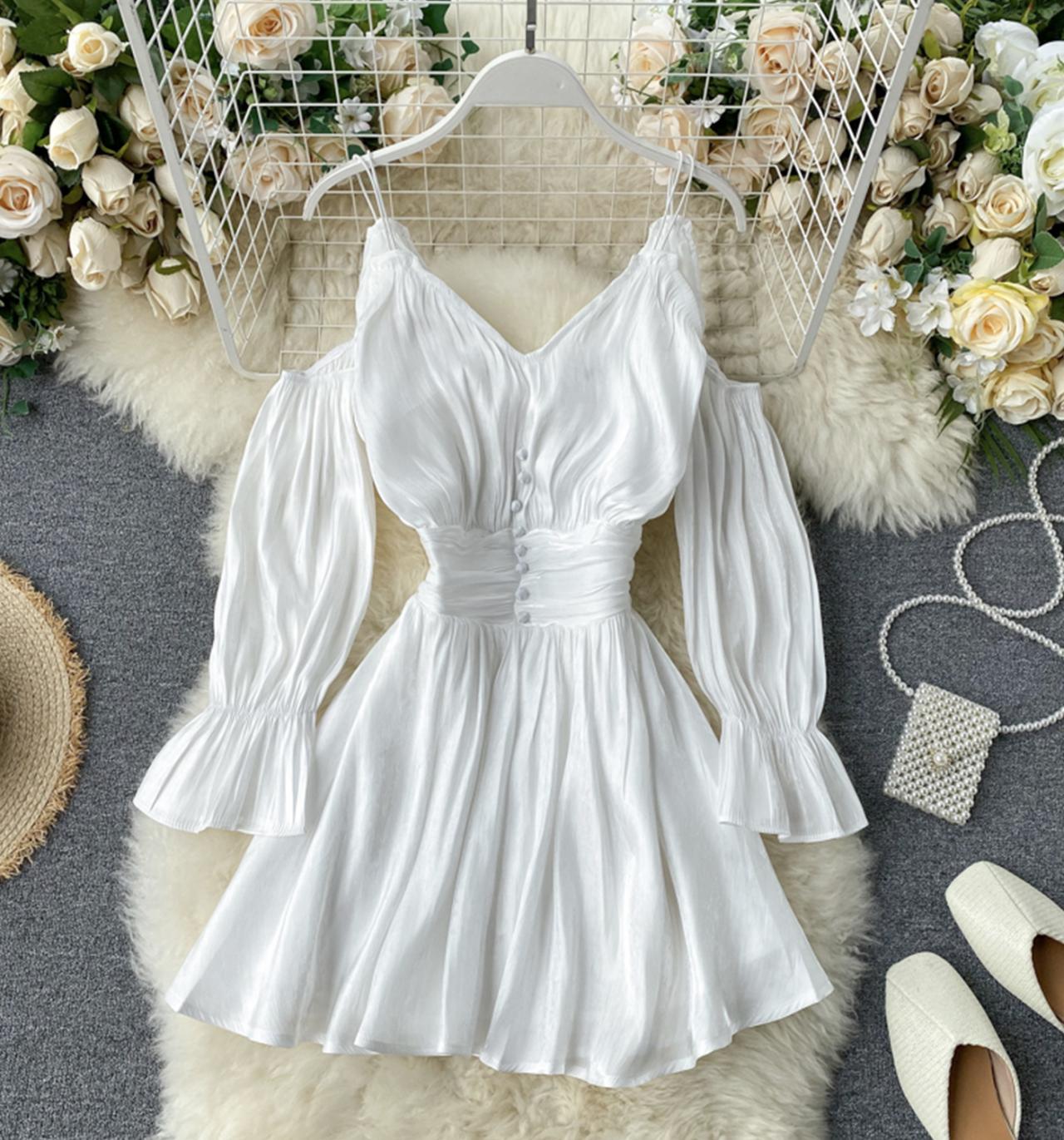 Süßes langärmliges kurzes Kleid Modekleid 648 
