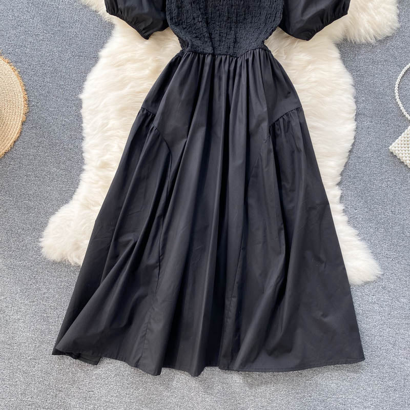 Stilvolles kurzes Kleid in A-Linie Modekleid 542