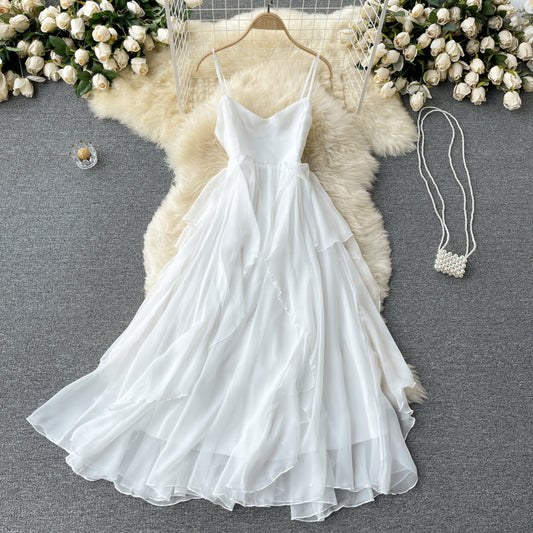 Cute tulle A line dress fashion dress  617