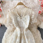 Cute lace short A line dress fashion dress  517