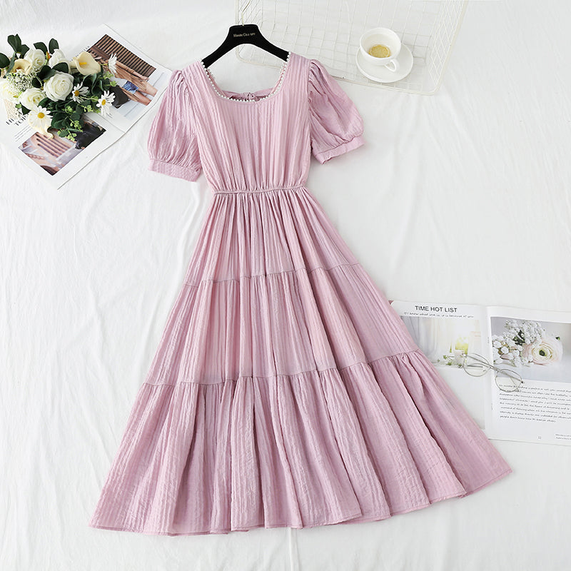 Süßes kurzes Kleid in A-Linie Modekleid 479