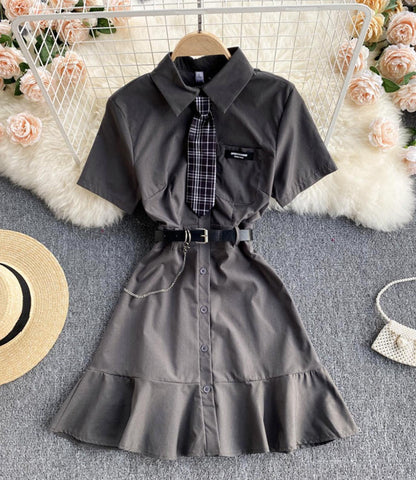 Cute A line short dress fashion dress  668