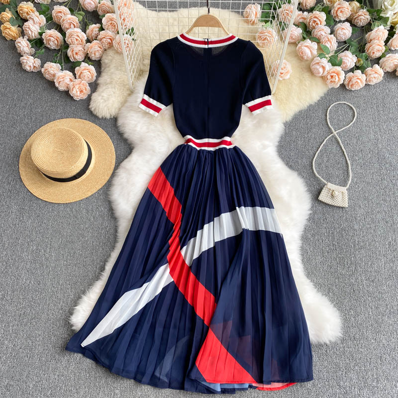 Cute A line round neck dress fashion dress  514