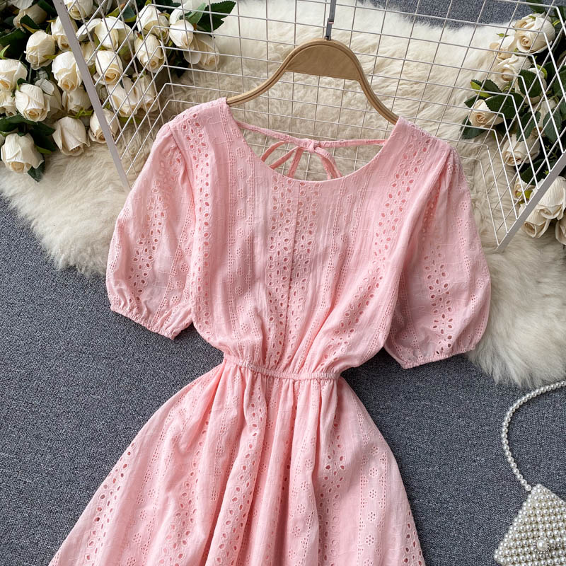 Süßes kurzes Kleid in A-Linie Modekleid 638