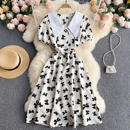 Cute A line short dress fashion dress  592