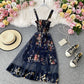 Süßes Blumenkleid A-Linie kurzes Kleid Modekleid 566