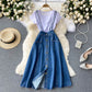 Cute A line two pieces dress  628