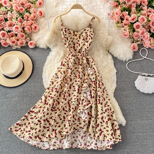 Cute A line flora short dress fashion dress  402