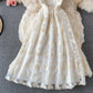 Niedliches kurzes A-Linien-Kleid aus Spitze, Modekleid 517