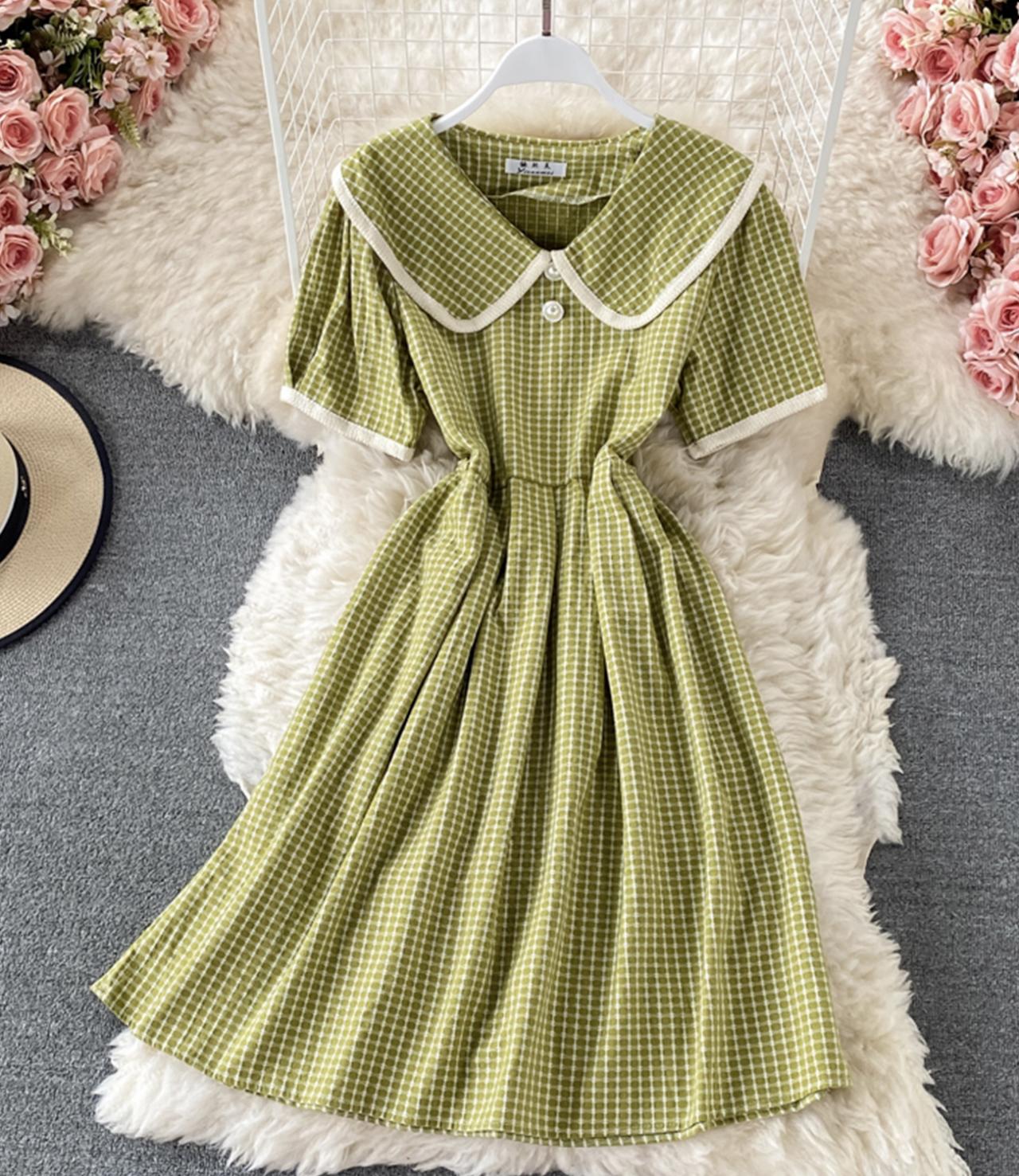 Süßes kurzes Kleid in A-Linie Modekleid 655