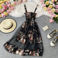Cute floral A line short dress fashion dress  566