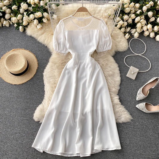 Cute A line see through short dress fashion dress  579
