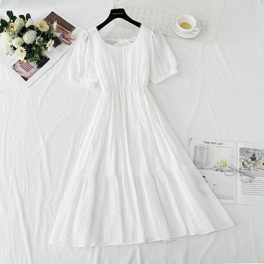 Süßes kurzes Kleid in A-Linie Modekleid 479