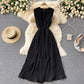 Black A line short dress fashion dress  568