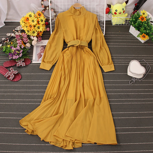 Stylihs chiffon long sleeve dress fashion dress  569