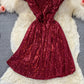 Cute sequins short A line dress fashion dress  467