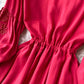 Stylish v neck lace long sleeve dress fashion dress  588