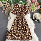 Cute v neck floral dress fashion dress  483