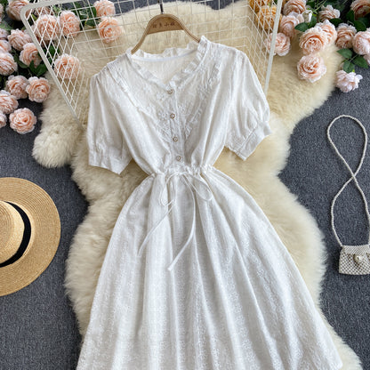 Sweet A line embroidered dress  584