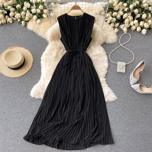 Black A line short dress fashion dress  568