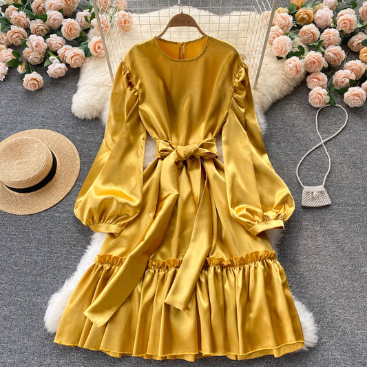Cute long sleeve dress fashion dress  466