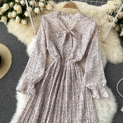 Cute floral long sleeve dress fashion dress  470