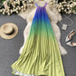 Süßes, schulterfreies Kleid mit Farbverlauf 681