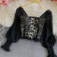 Tops long sleeve lace tops  350