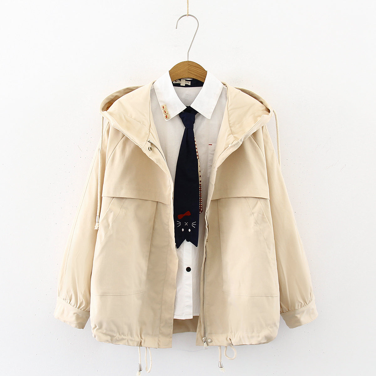 Simple hoodie long sleeve jacket  279