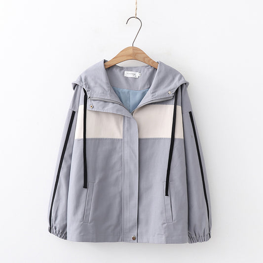 Schlichter Langarm-Hoodie 290